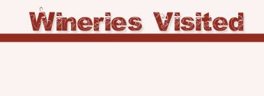 Wineries Visited