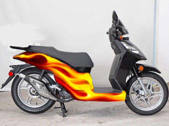 Flaming Scooter Design