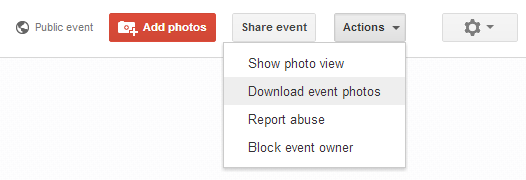 Google Plus Event Download Photos