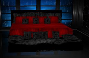 Red and Black Poseless Bed photo rednblackbed2.jpg