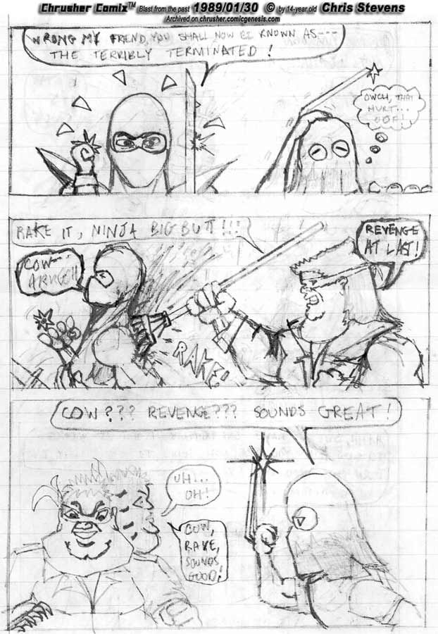 Original pencil-on-ruled-paper from Winter Break 1988-89