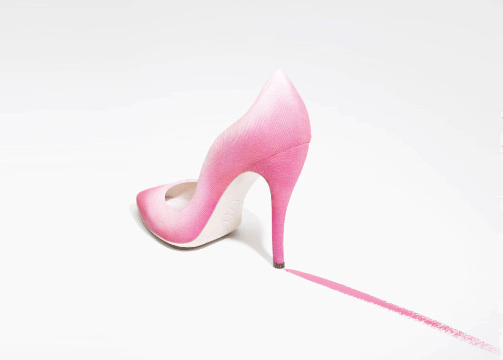 Silk organza hand-painted pumps 1/15