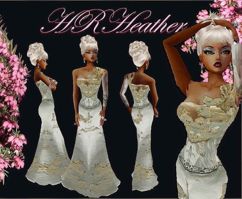 HRHeather’s luxurious feeling vintage couture satin one sleeve wedding gown. This silvery Duchess satin bridal gown is very tastefully decorated with butterflies, sequins, and just the right amount of old lace. Part of my Royal collection. It comes with, & without chiffon butterfly sleeves - with, & without bra cups (without is AP, even though the one  is hardly visible). Try before you buy, but use the change room, and DON’T EVEN THINK about removing the sales tags until you’ve purchased it!!