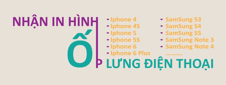 Nhận In hình ốp lưng điện thoại