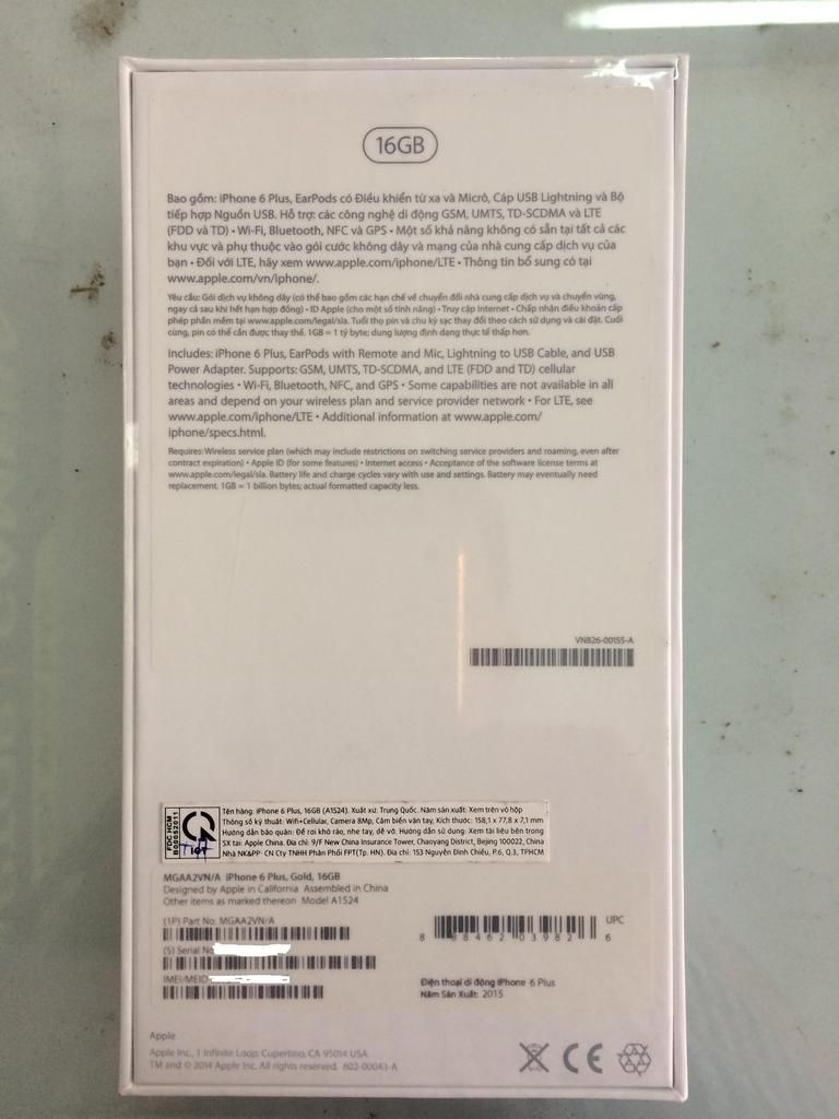 Cần bán iphone 6 Plus, 16G, Gold, Nguyên seal, chưa Active, hàng FPT - 1