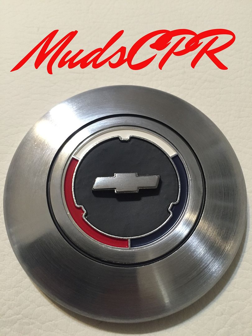 6372 Chevy Wood Comfort Grip Steering Wheel Bow Tie Logo Horn Cap Emblem New eBay