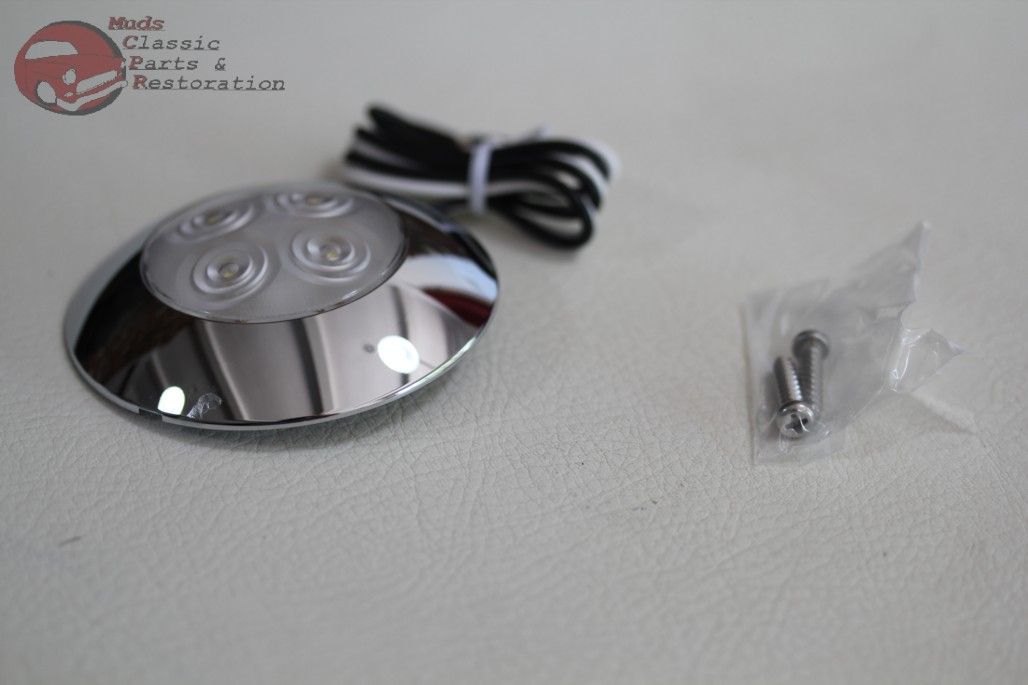 Custom LED Dome Lamps Courtesy Lights White Clear Lens Truck Hot Rat Street Rod