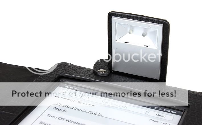 Kindle Touch PU Cover Case Crocodile with LED Lamp Light Screen Protector