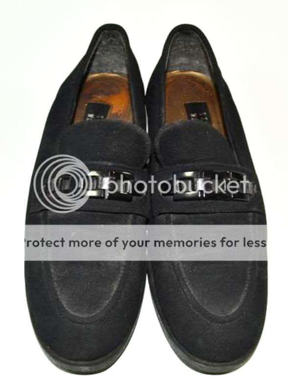 Stuart Weitzman Black Gauze Stretch Buckle Oxford Shoes 9.5  