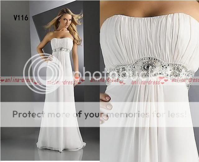 Chiffon Bridesmaid Wedding dressProm Gown Custom New  