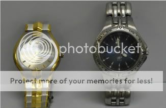 MENS FOSSIL BLUE WATCH AND A MENS TWO TONE ROLLY  