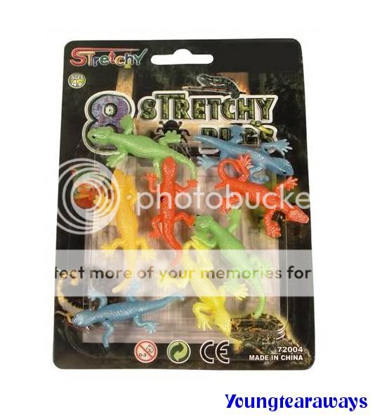 stretchy Lizards party bag fillers toys stocking filler halloween 