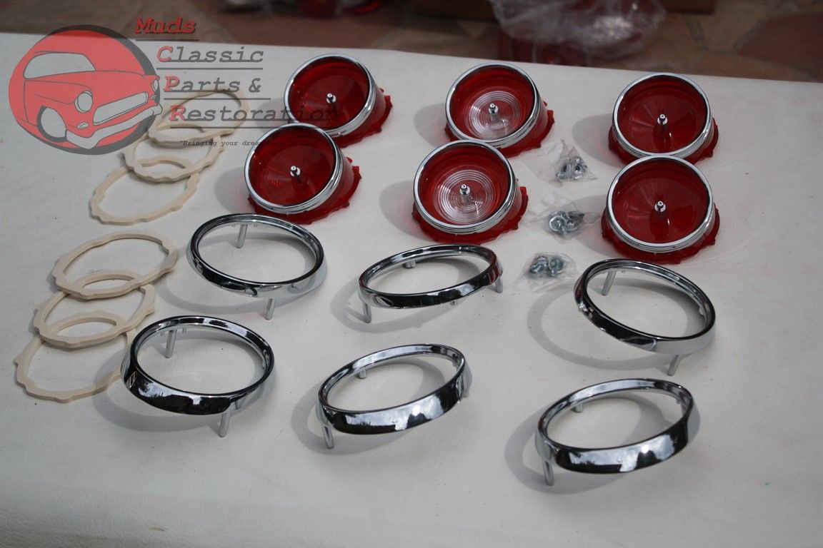 1965 Chevy Impala Complete Tail Light Lamp Backup Lens Trim Ornament