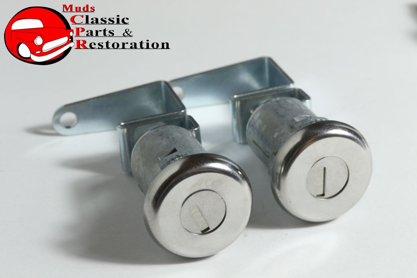 1959 Chevy Ignition Door Trunk Lock Cylinders w Long Cyl OEM Octagon Head Keys