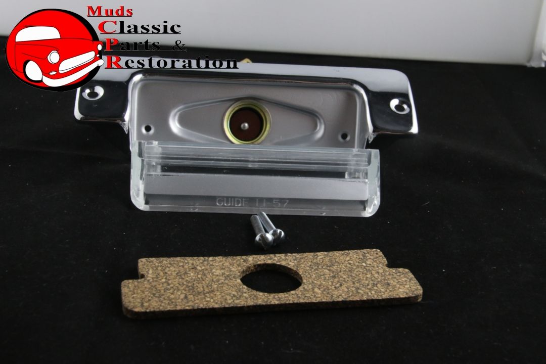 1957 Chevy Passenger Car License Lamp Light Lens Housing Socket Gasket