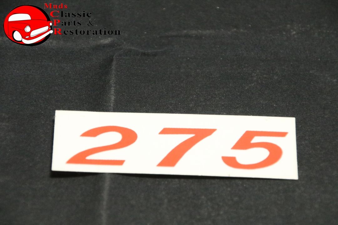 6061 Corvette 275 Horsepower Valve Cover Decals Pair Muds Classic Parts