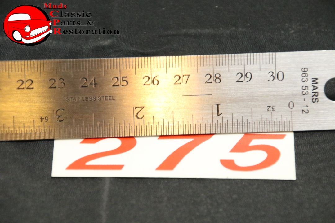 6061 Corvette 275 Horsepower Valve Cover Decals Pair Muds Classic Parts