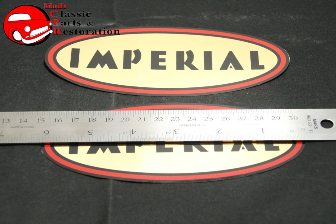 5962 Imperial Valve Cover Decals Pair Muds Classic Parts