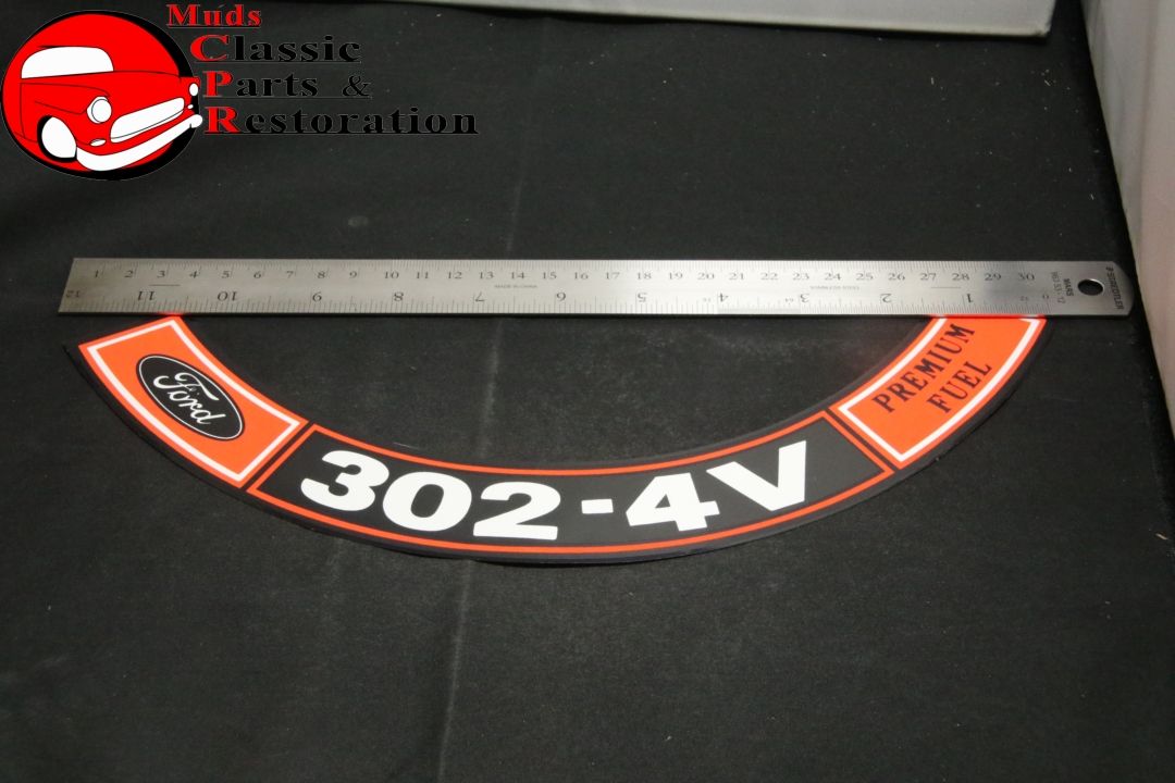 70 71 Ford 3024V Premium Fuel Air Cleaner Decal Mustang Fairlane