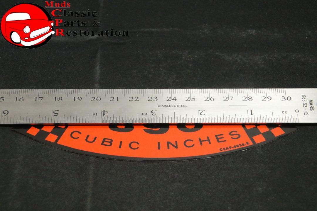 Ford 390 Cubic Inches Air Cleaner 6567 Fullsize 390 2V Decal Part