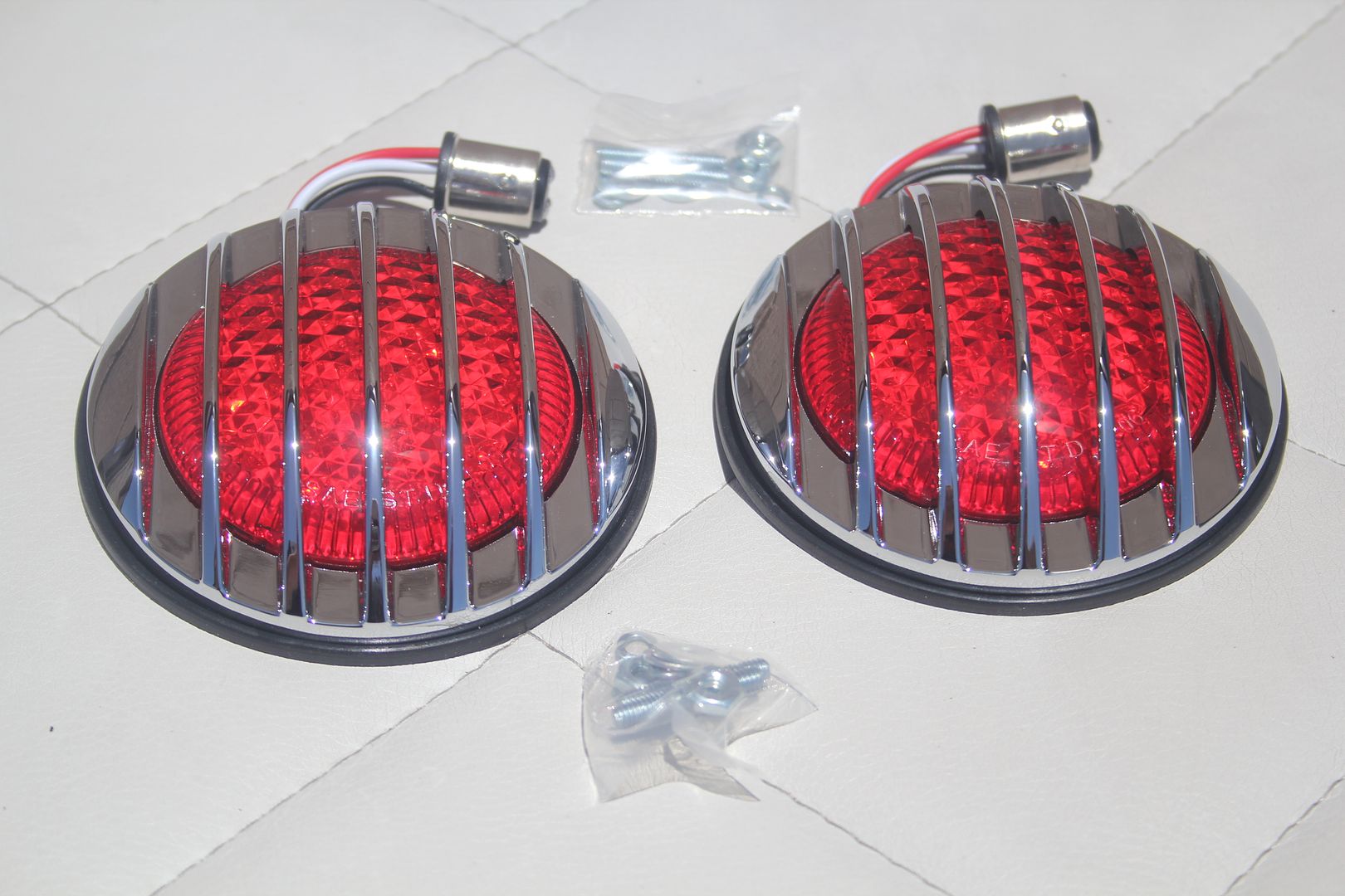 Custom Truck Hot Rat Street Rod Led Taillamp Lights Flush Fit Chrome