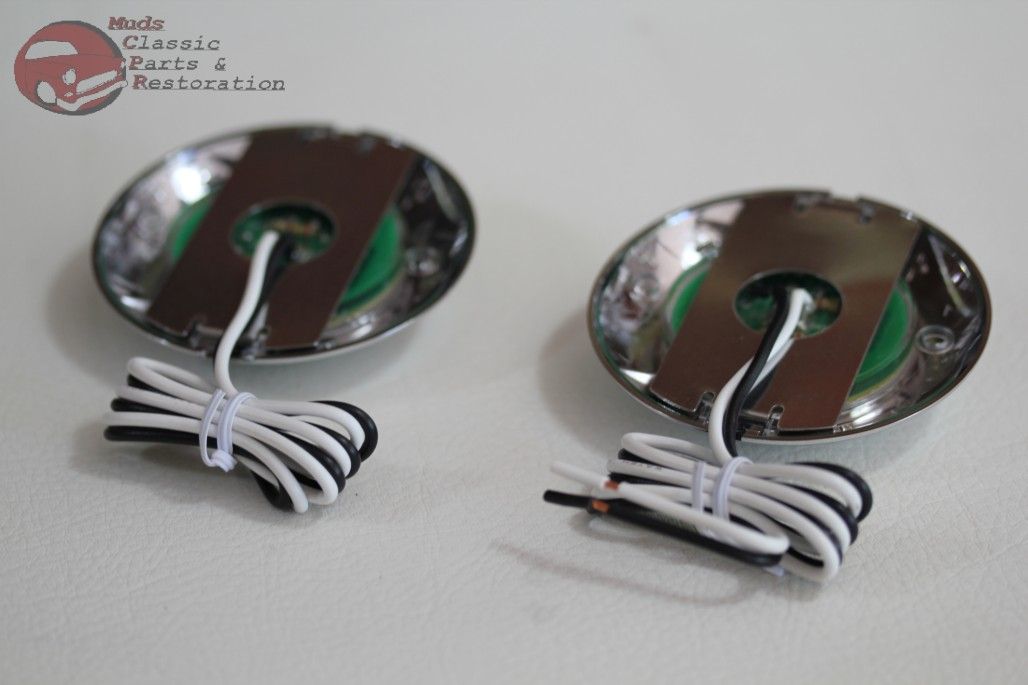 Custom LED Dome Lamps Courtesy Lights White Clear Lens Truck Hot Rat Street Rod eBay