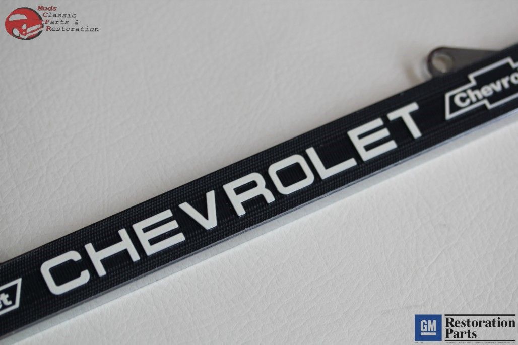 1951 Chevy Chevrolet GM Licensed Front Rear Chrome License Plate Holder