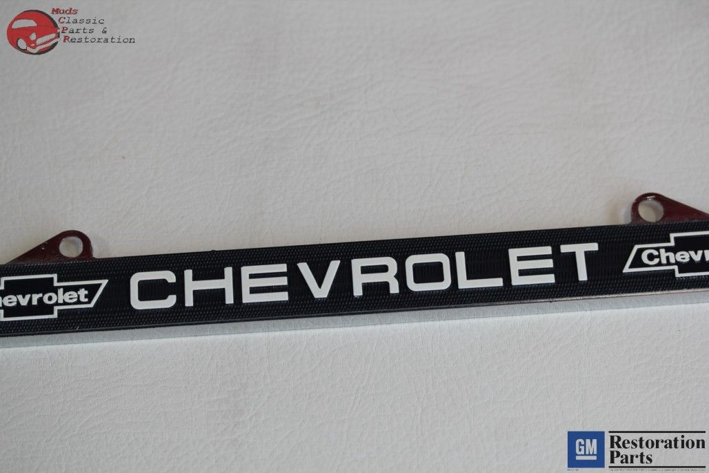 1957 Chevy Chevrolet GM Licensed Front Rear Chrome License Plate Holder