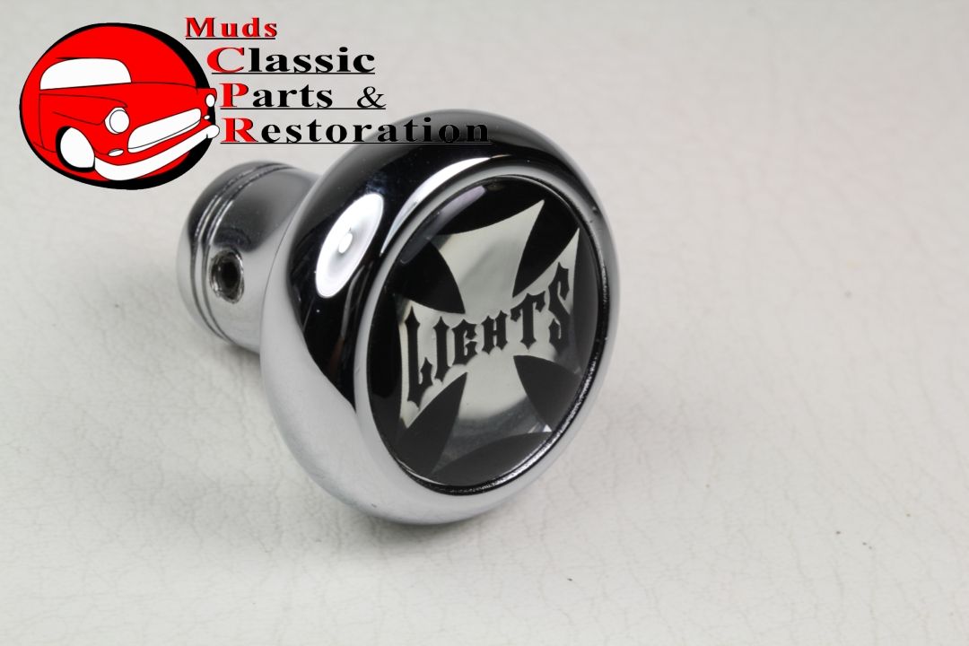 Other Parts Maltese Iron Cross Deluxe Lights Dash Knob Truck Hot Rat