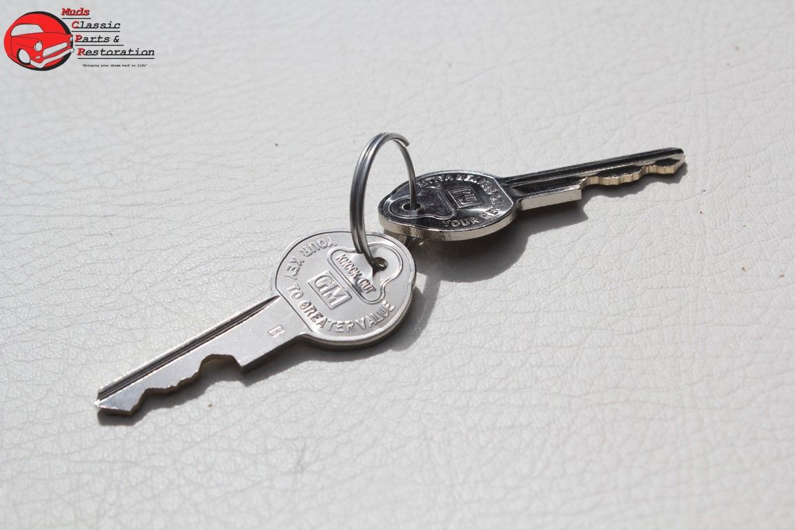 1955 1957 Chevy Door Lock Cylinders Pair U Pawls Oem Original Pear Head